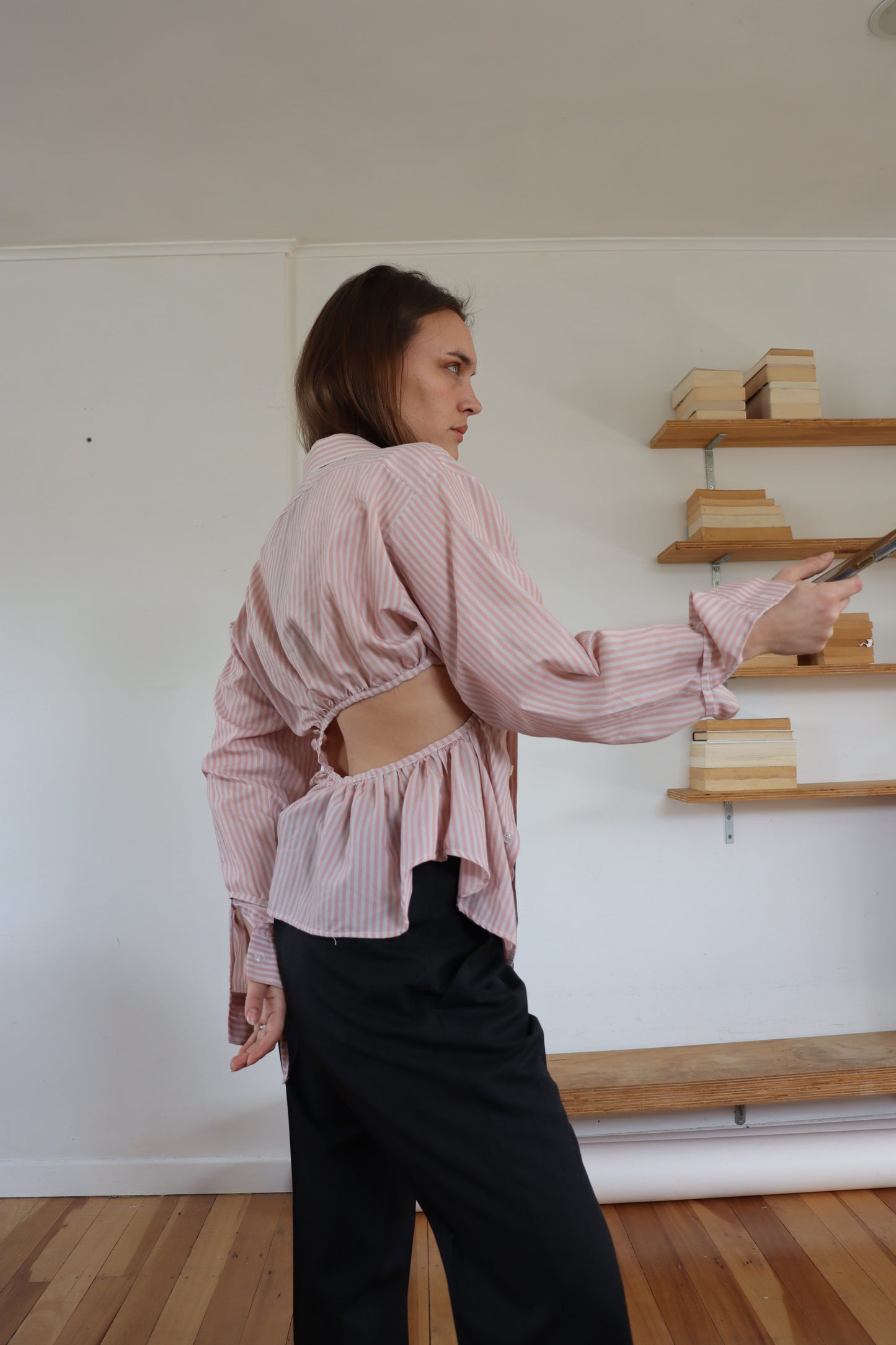 Pink Asymmetric Fran Shirt