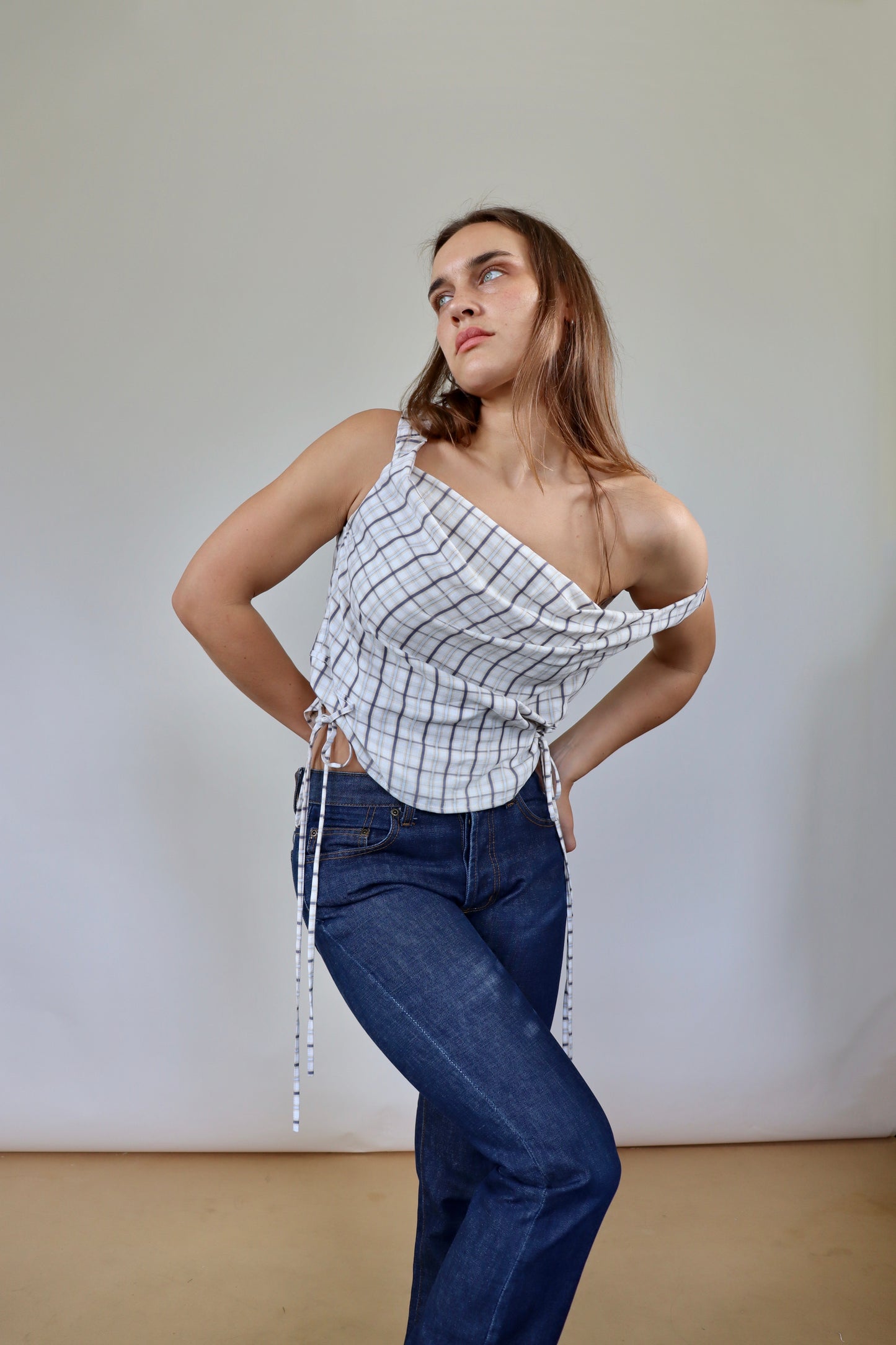 Cream Patterned Awa Top S