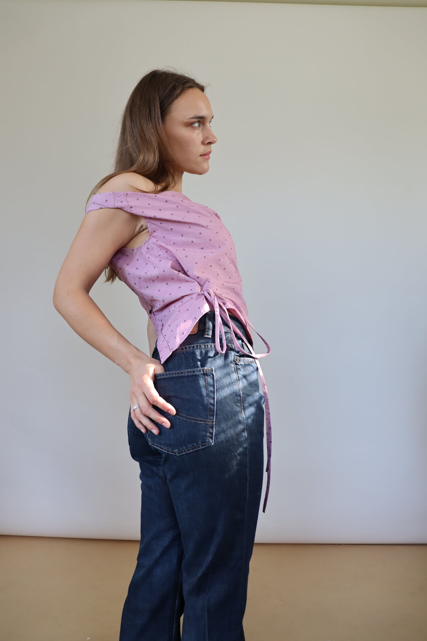 Dark Pink Patterned Awa Top S