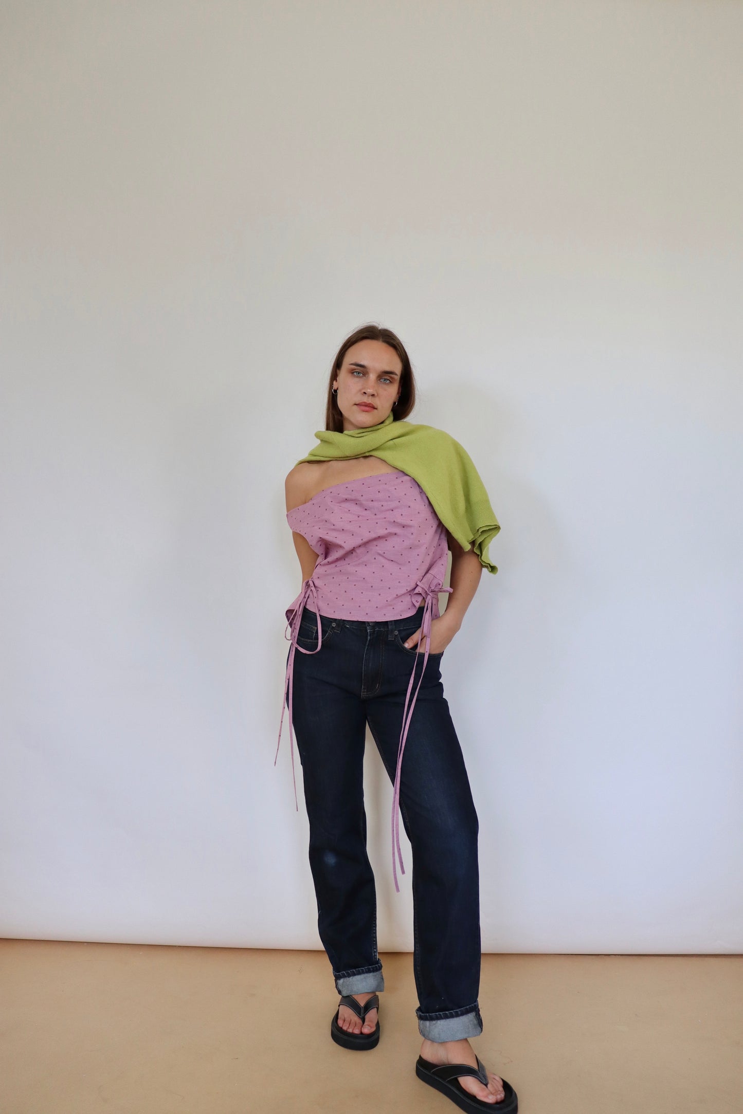 Dark Pink Patterned Awa Top S