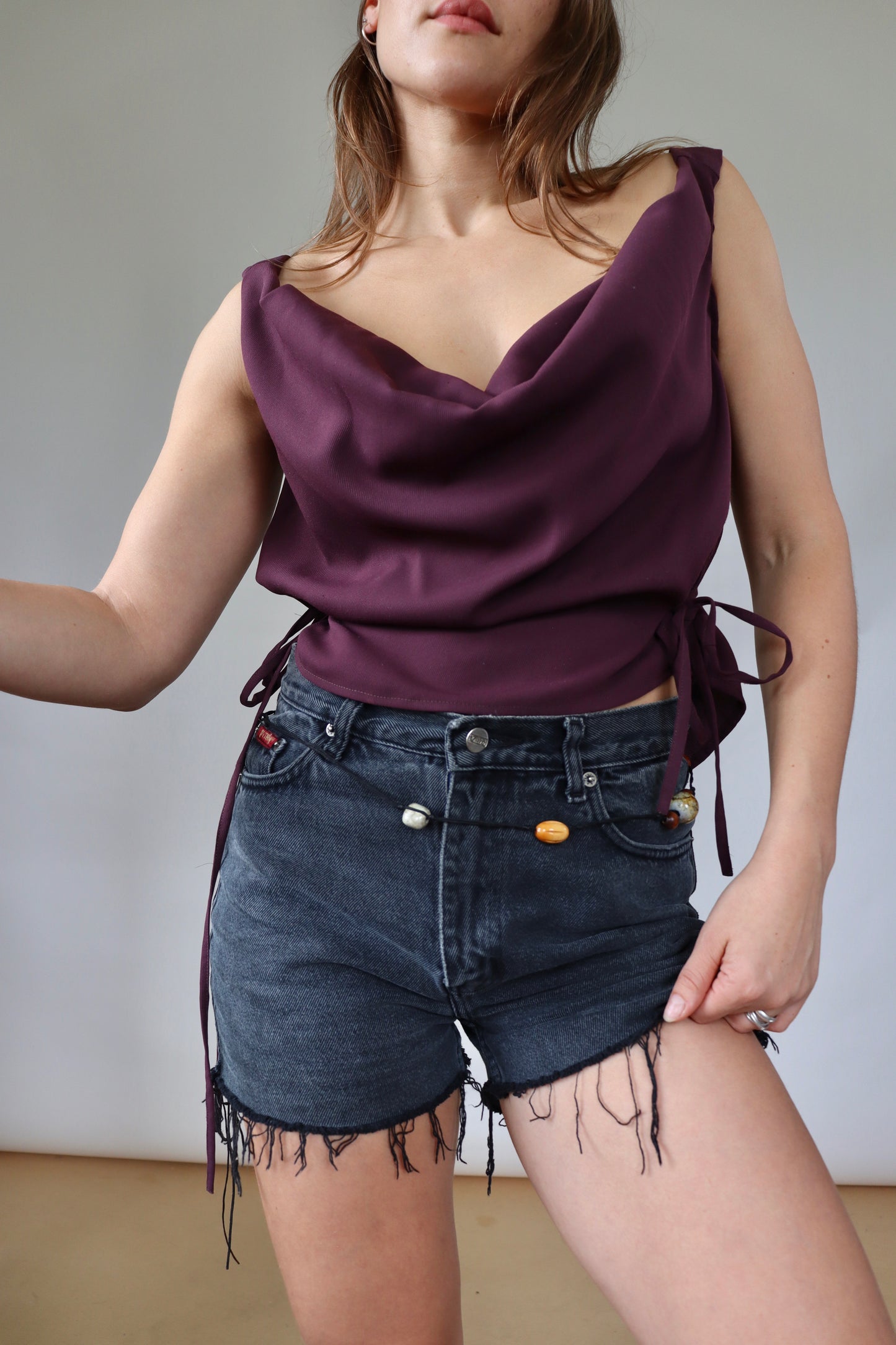 Black Vintage Cut Offs