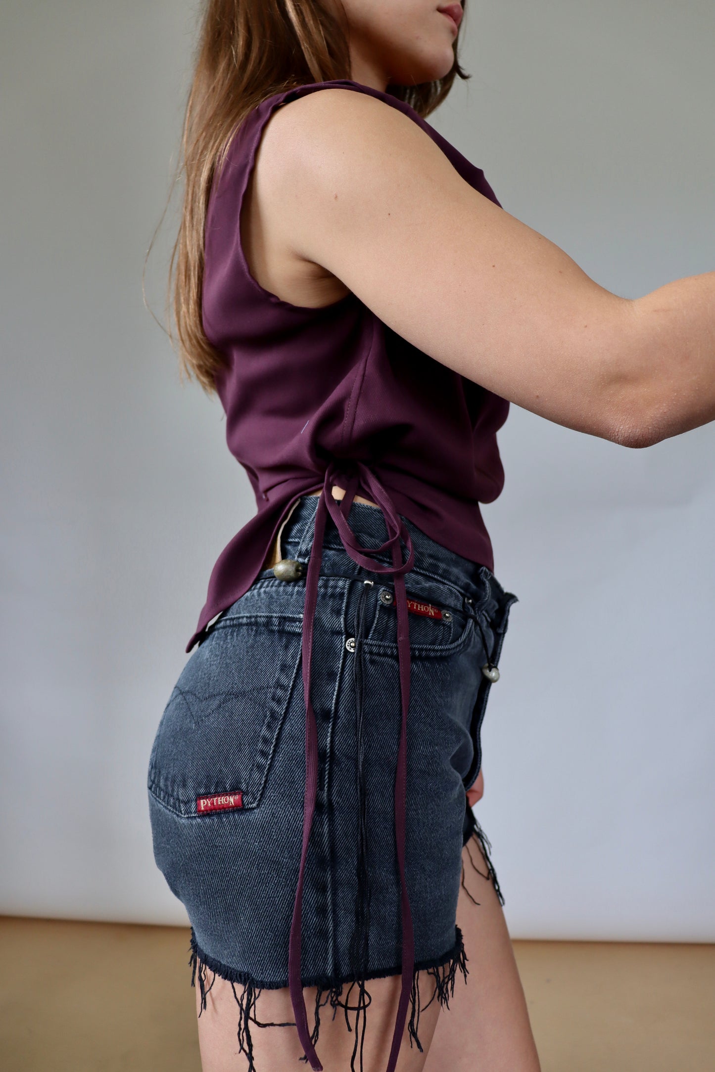 Black Vintage Cut Offs