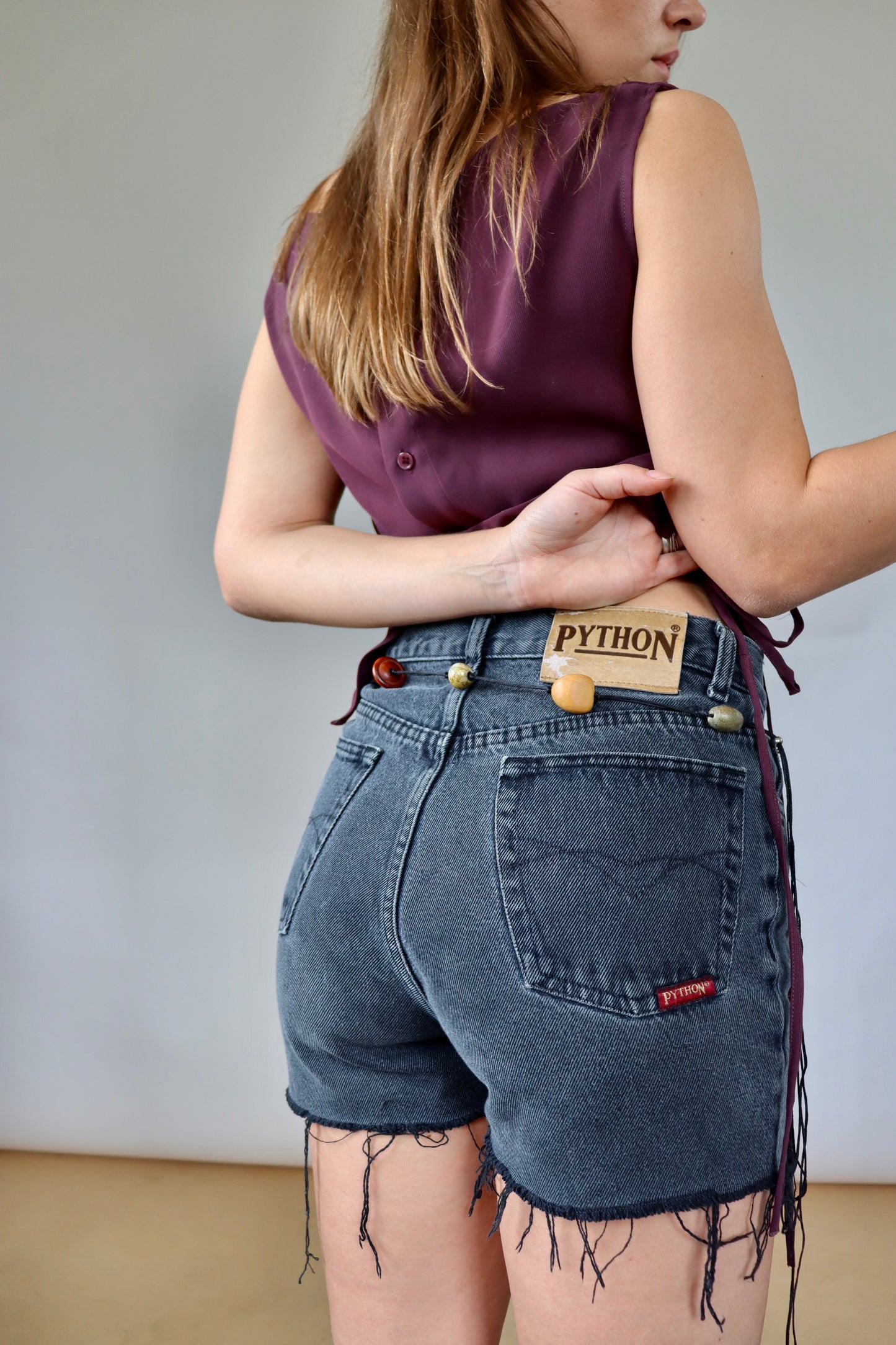Black Vintage Cut Offs