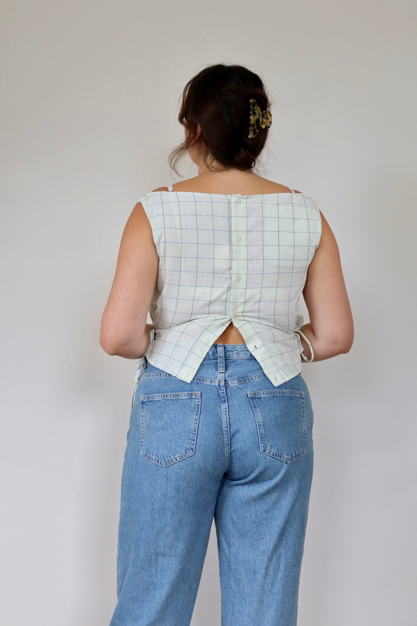 Green Patterned Awa Top L