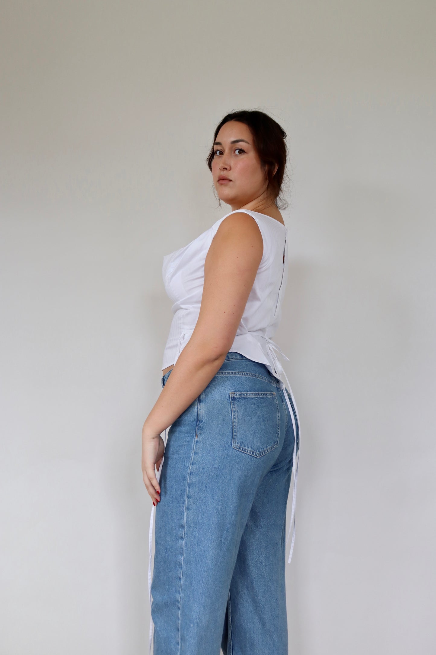 White Awa Top L