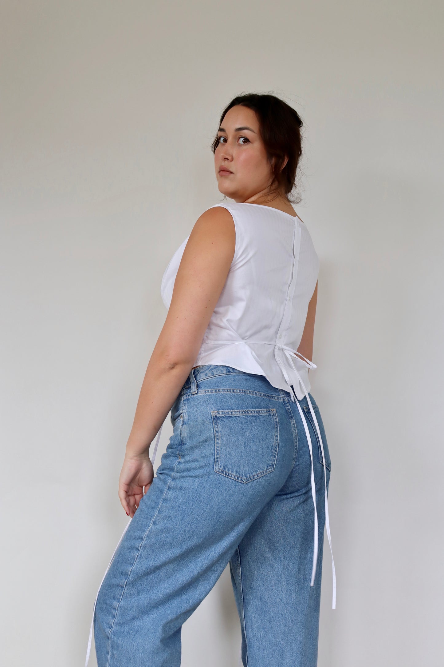 White Awa Top L