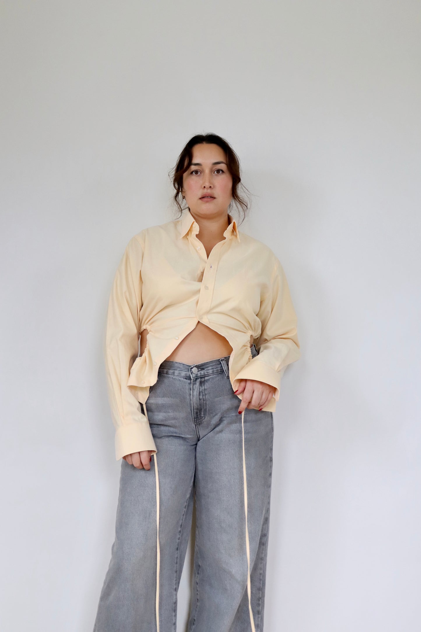 Butter Yellow Curve Shirt L