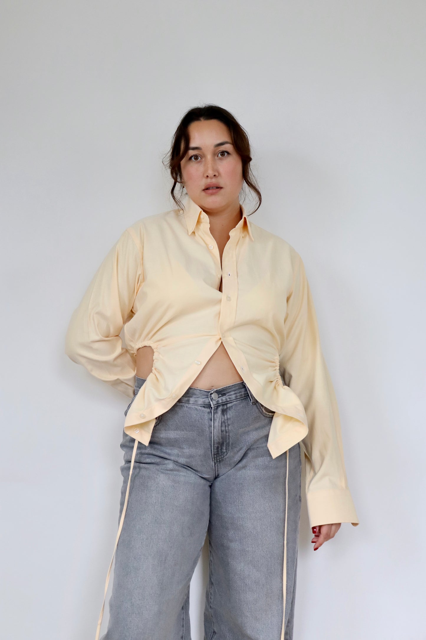 Butter Yellow Curve Shirt L