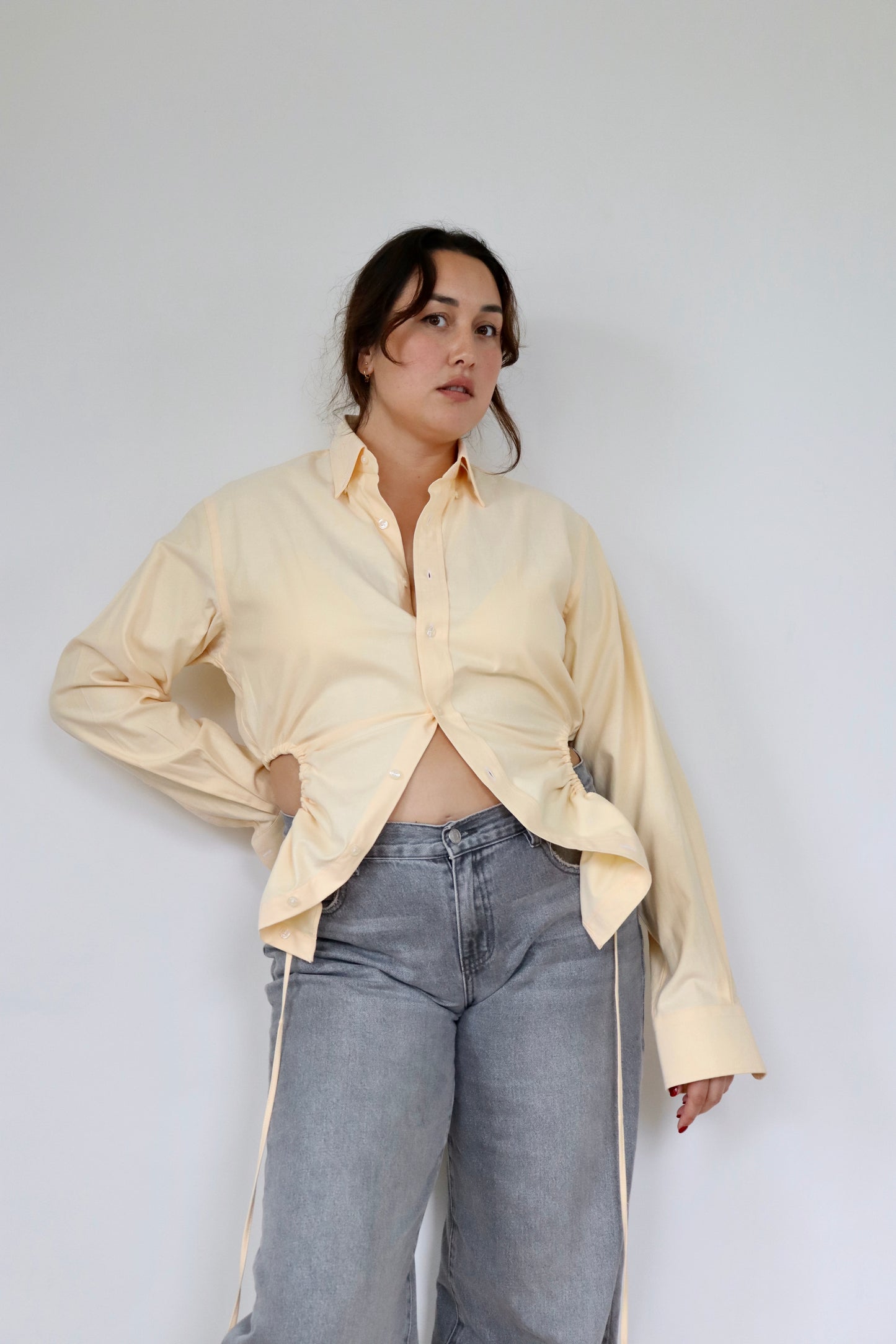 Butter Yellow Curve Shirt L