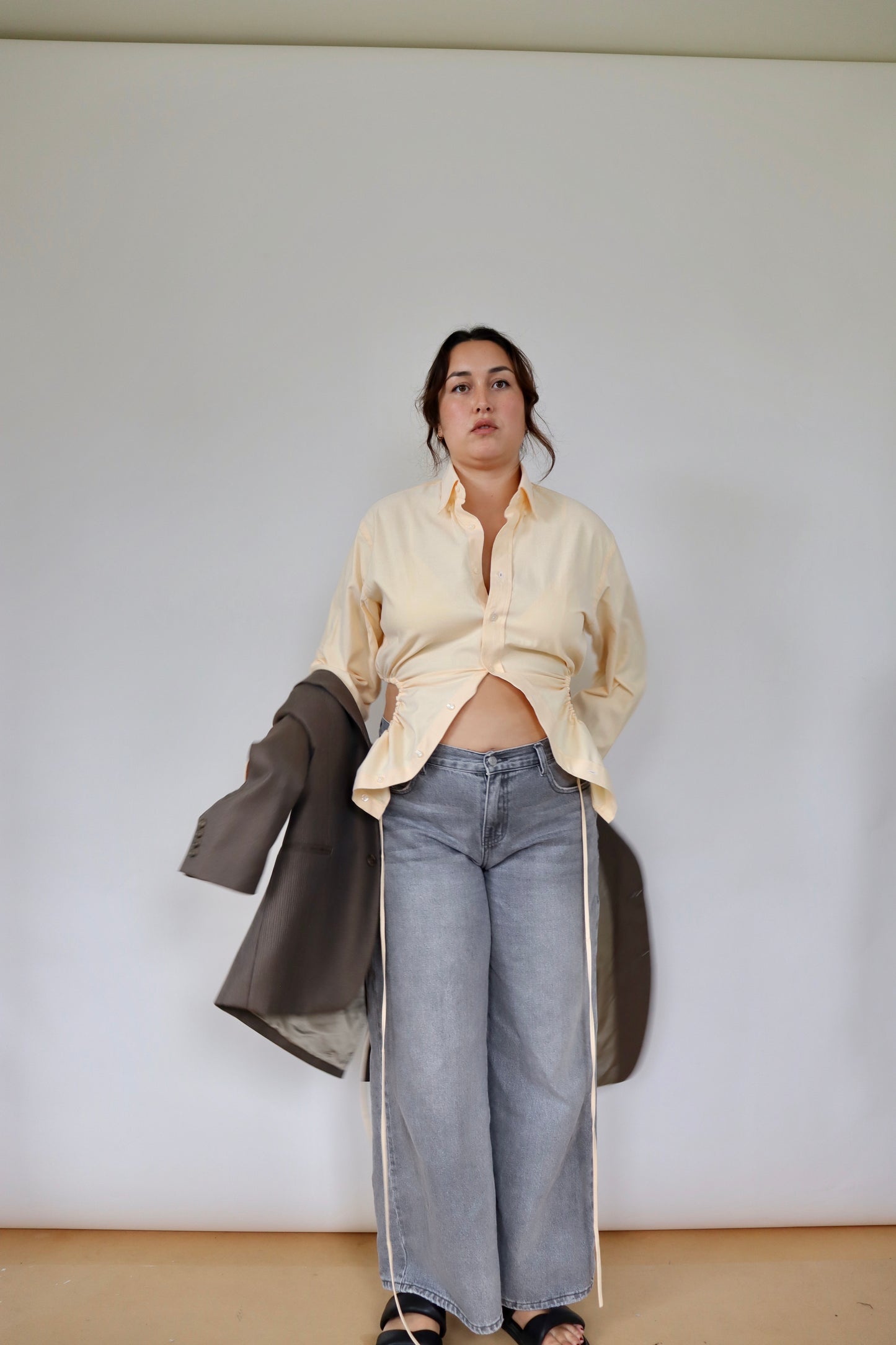 Butter Yellow Curve Shirt L