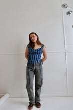 Load image into Gallery viewer, Blue Striped Awa Top S