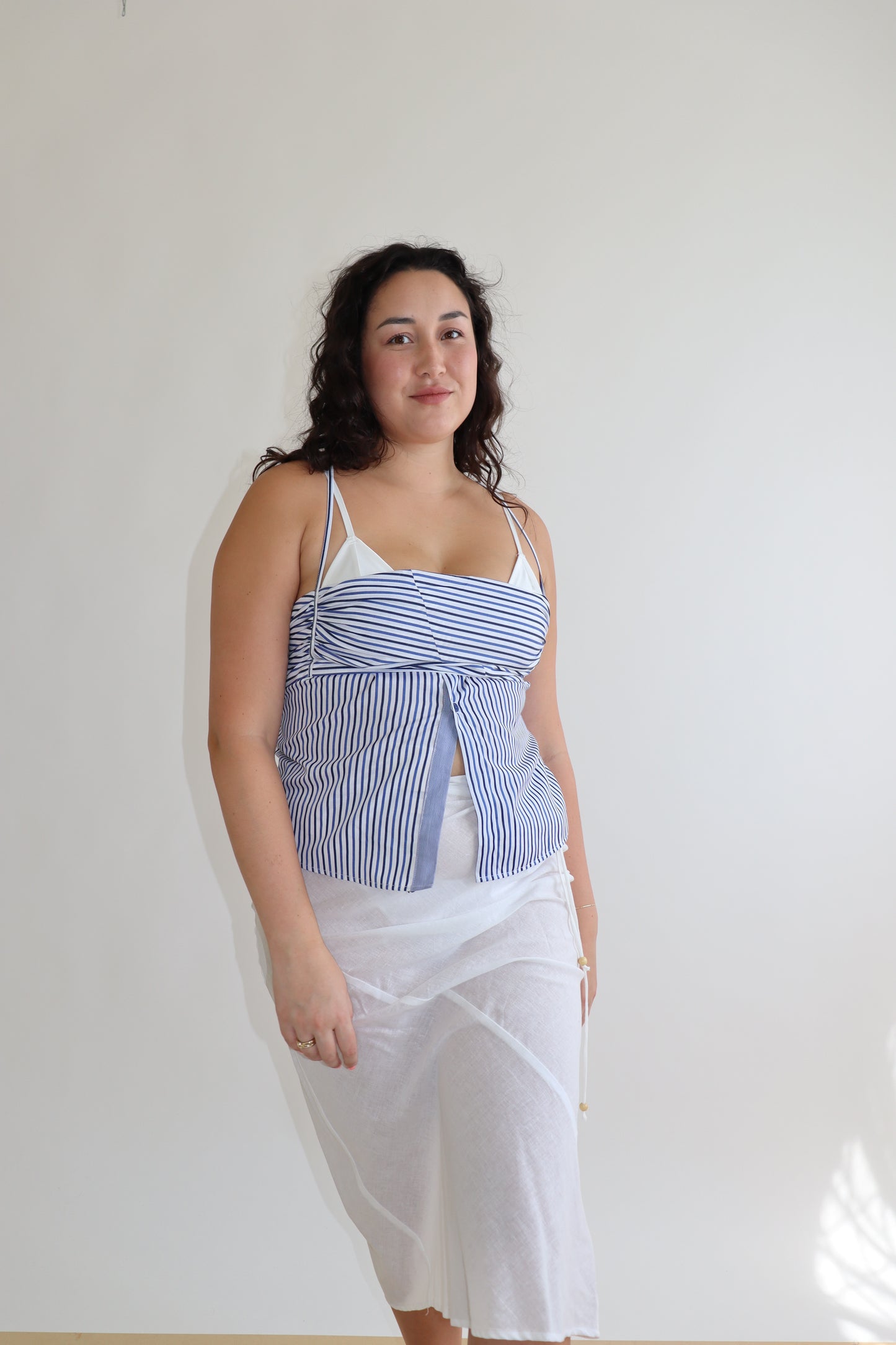 Navy Striped Tobi Top XL