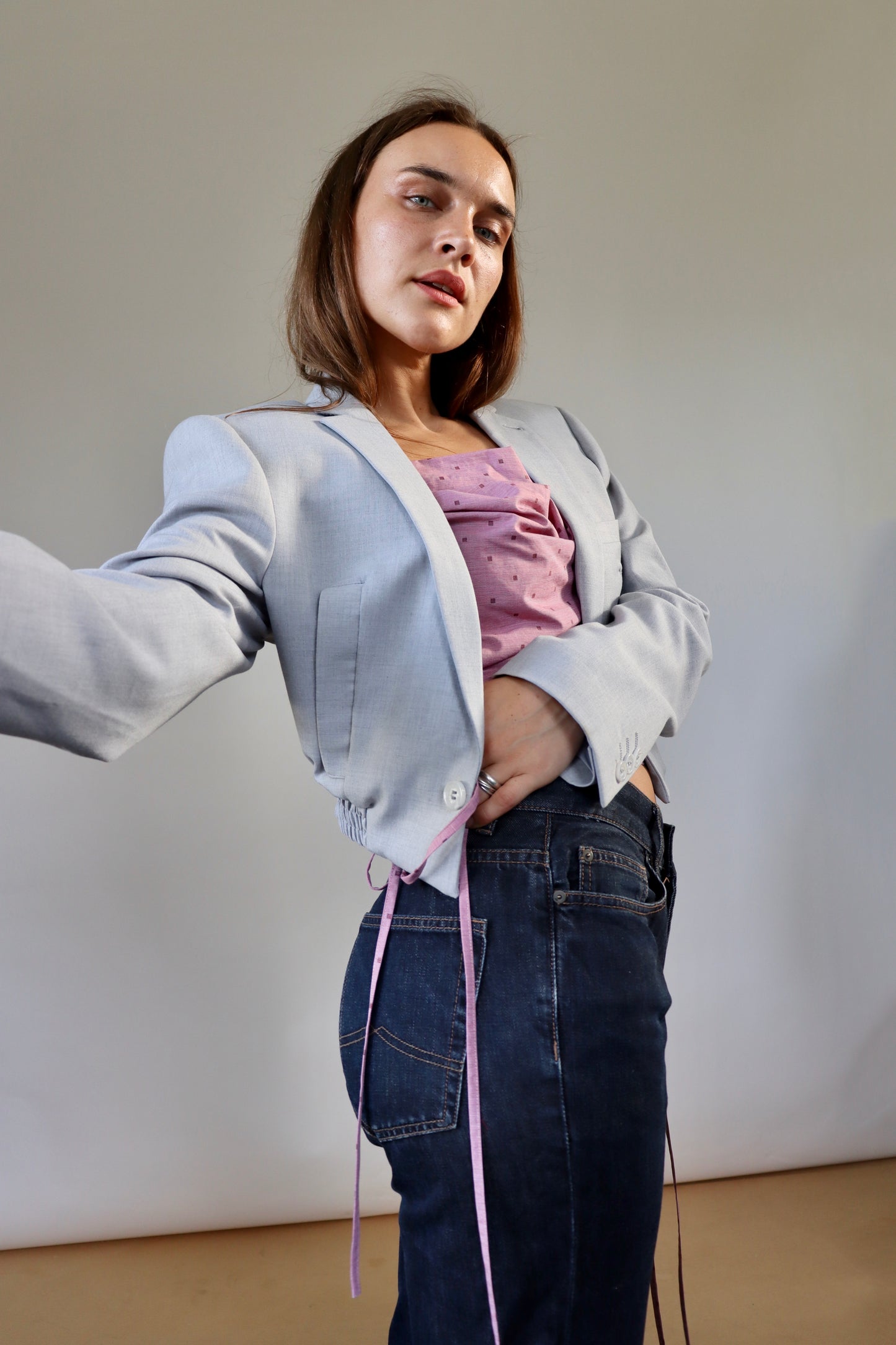 Light Grey Grace Bomber S