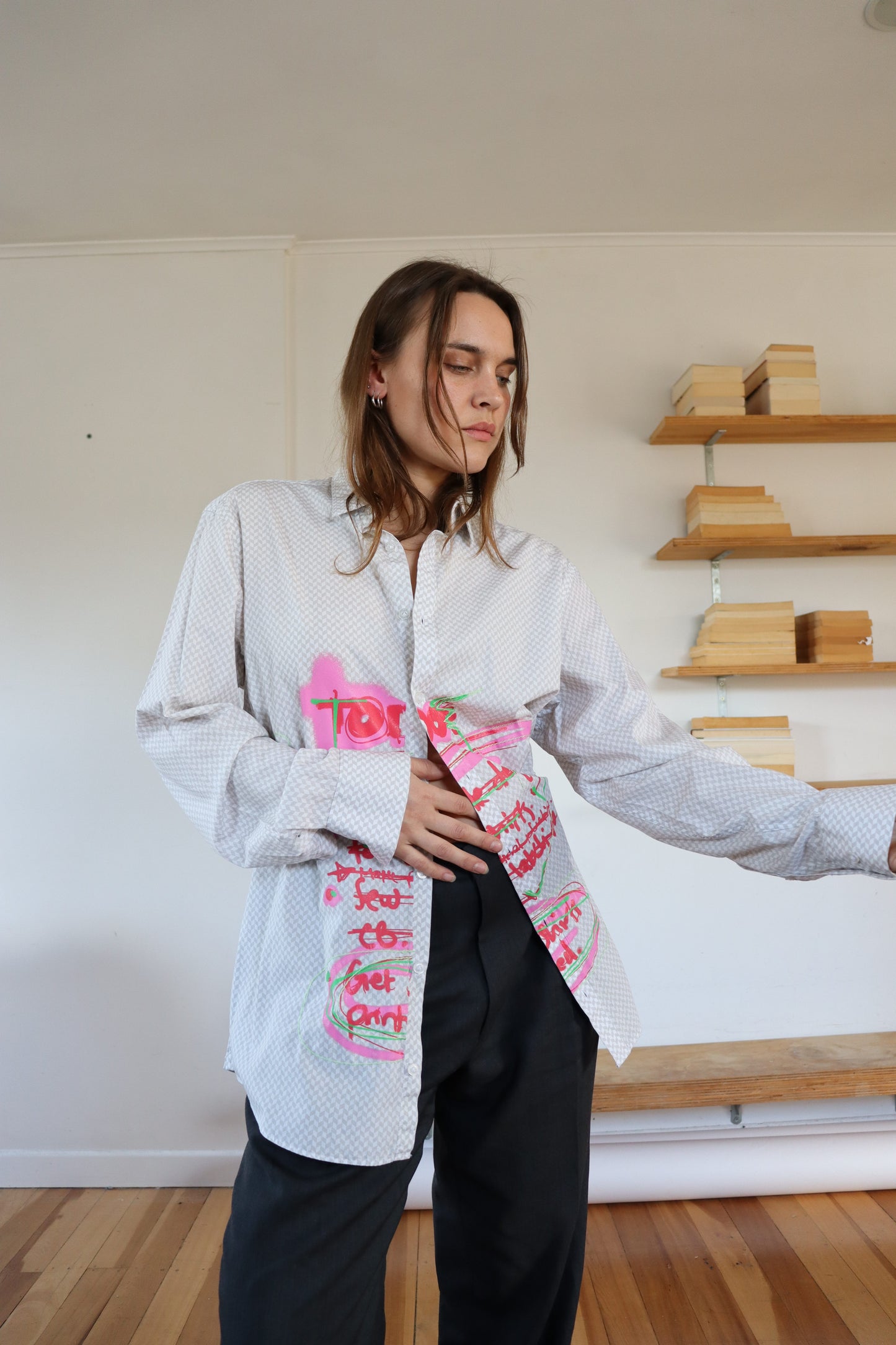 Mushroom Patterned 'To Do' Shirt XL