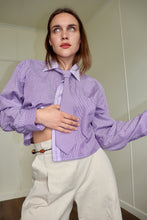 Load image into Gallery viewer, Purple Striped ‘Tied Up’ Shirt