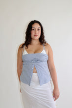 Load image into Gallery viewer, Blue Gingham Tobi Top L