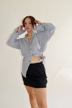 Load image into Gallery viewer, Grey Striped Asymmetric Curve Shirt