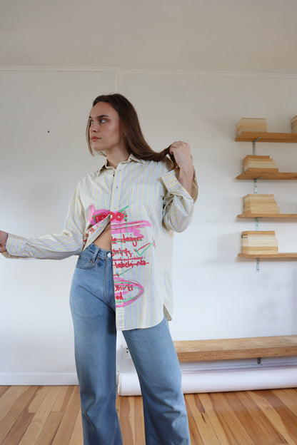 Yellow Striped 'To Do' Shirt