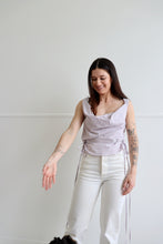 Load image into Gallery viewer, Pink &amp; Purple Striped Awa Top XS