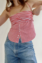 Load image into Gallery viewer, Red Striped Tobi Top XS