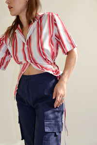 Red Striped Curve Shirt