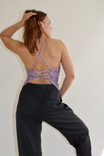 Load image into Gallery viewer, Purple Striped Tobi Top S