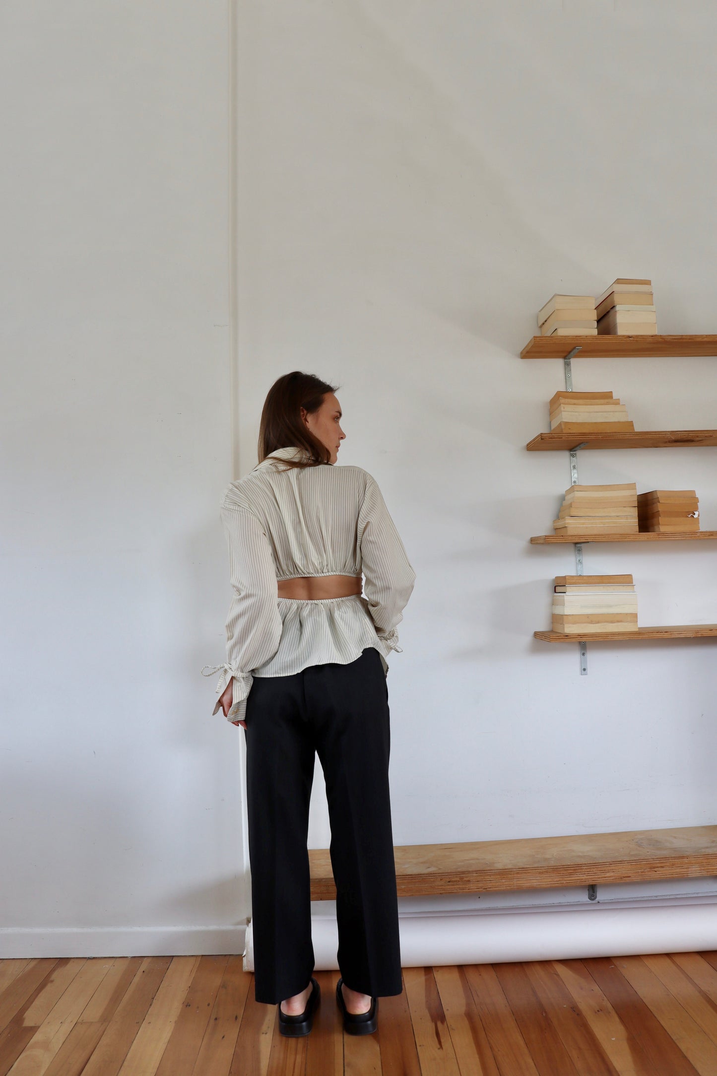 Sage Striped Fran Shirt
