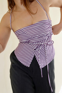 Purple Striped Tobi Top S