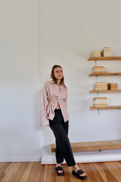 Pink Asymmetric Fran Shirt