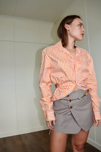 Orange Patterned Curve Shirt