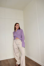 Load image into Gallery viewer, Purple Check Curve Shirt