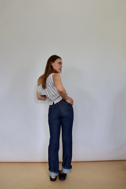 Cream Patterned Awa Top S