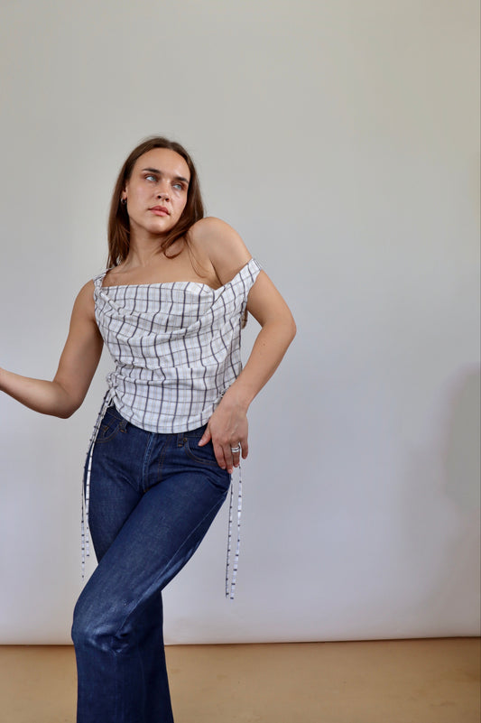 Cream Patterned Awa Top S