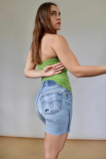 Vintage Green Halter Neck Top