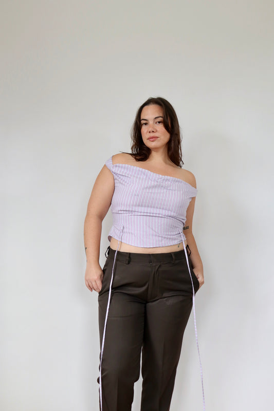 Pink Striped Awa Top M