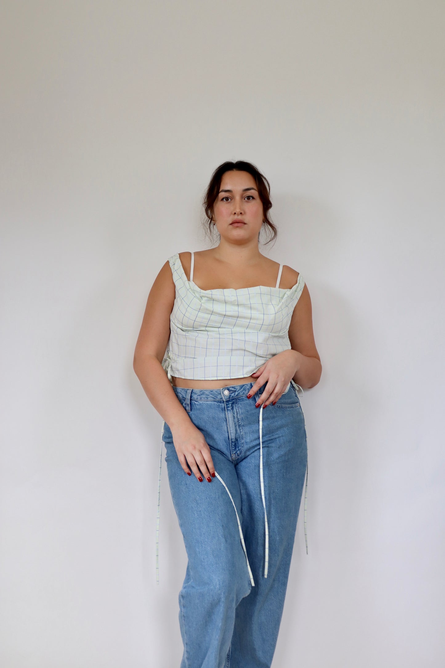 Green Patterned Awa Top L