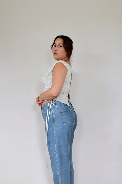 Green Patterned Awa Top L